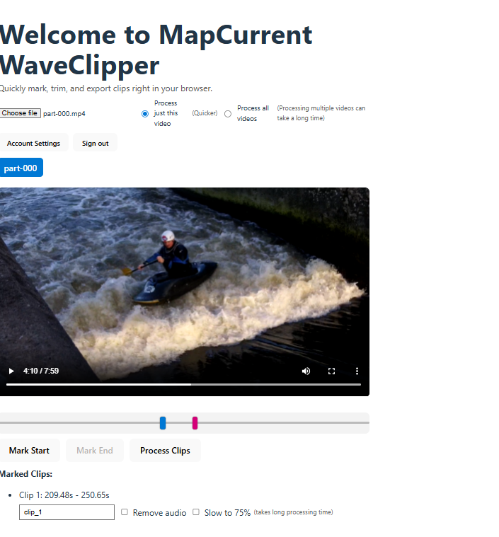 WaveClipper Screenshot